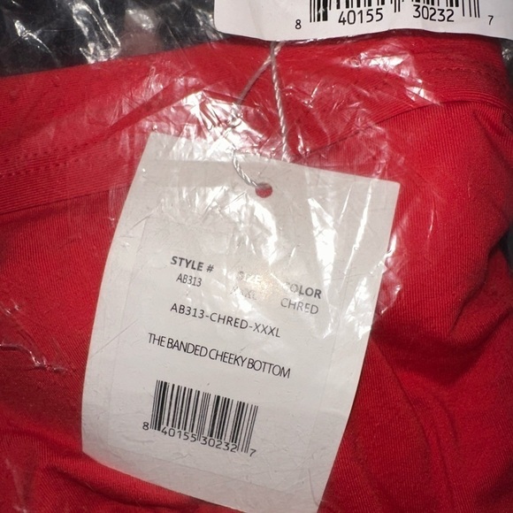 NWT Andie the banded cheeky bottom cherry red swim bikini bottom XXXL - Picture 4 of 4